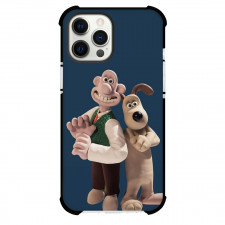 Wallace and Gromit Phone Case For iPhone Samsung Galaxy Pixel OnePlus Vivo Xiaomi Asus Sony Motorola Nokia - Wallace and Gromit are Standing Together on Blue Background