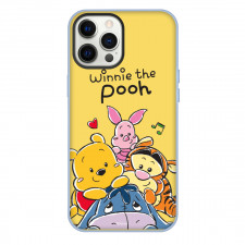 Winnie The Pooh Phone Case For iPhone Samsung Galaxy Pixel OnePlus Vivo Xiaomi Asus Sony Motorola Nokia - Character Series Logo Yellow Background