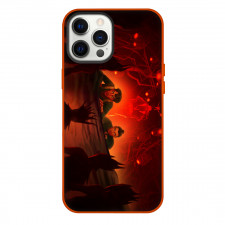 Wolf King Phone Case For iPhone Samsung Galaxy Pixel OnePlus Vivo Xiaomi Asus Sony Motorola Nokia - Drew Hector Orange Background Illustration Art