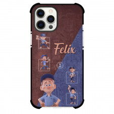 Wreck It Ralph Felix Phone Case For iPhone Samsung Galaxy Pixel OnePlus Vivo Xiaomi Asus Sony Motorola Nokia - Felix Holding Hammer On Purple Red Background