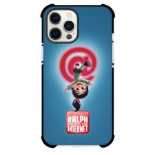 Wreck It Ralph Vanellope Phone Case For iPhone Samsung Galaxy Pixel OnePlus Vivo Xiaomi Asus Sony Motorola Nokia - Vanellope Up Side Down With Wreck Logo On Blue Backgroud