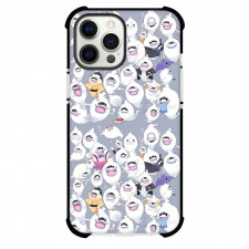 Yo-Kai Watch Whisper Phone Case For iPhone Samsung Galaxy Pixel OnePlus Vivo Xiaomi Asus Sony Motorola Nokia - Whisper Gray Background Collage Poster