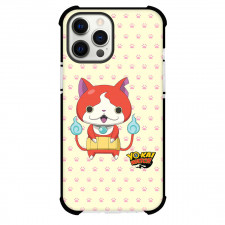 Yo-Kai Watch Jibanyan Phone Case For iPhone Samsung Galaxy Pixel OnePlus Vivo Xiaomi Asus Sony Motorola Nokia - Jibanyan Standing On Cat Paw Pattern Art Background