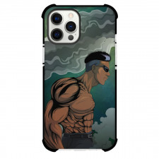 Yu Yu Hakusho Younger Toguro Case For iPhone Samsung Galaxy Pixel OnePlus Vivo Xiaomi Asus Sony Motorola Nokia - Younger Toguro Side Portrait Green and Wavy Background