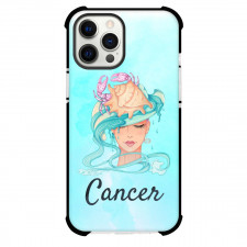 Zodiac Sign Cancer Phone Case For iPhone Samsung Galaxy Pixel OnePlus Vivo Xiaomi Asus Sony Motorola Nokia - Cancer Sign On Blue Watercolor Background