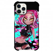 Splatoon Agent 8 Case For iPhone Samsung Galaxy Pixel OnePlus Vivo Xiaomi Asus Sony Motorola Nokia - Agent 8 Neon Blue Pink Splash Background