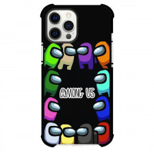 Among Us Phone Case For iPhone Samsung Galaxy Pixel OnePlus Vivo Xiaomi Asus Sony Motorola Nokia - Among Us Characters On Black Background