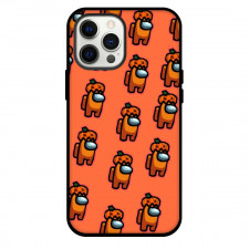 Among Us Orange Phone Case For iPhone Samsung Galaxy Pixel OnePlus Vivo Xiaomi Asus Sony Motorola Nokia - Orange With Pumpkin Hat On Orange Background