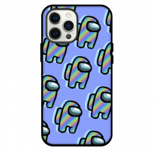 Among Us Phone Case For iPhone Samsung Galaxy Pixel OnePlus Vivo Xiaomi Asus Sony Motorola Nokia - Among Us Rainbow On Purple Background