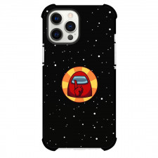 Among Us Red Phone Case For iPhone Samsung Galaxy Pixel OnePlus Vivo Xiaomi Asus Sony Motorola Nokia - Red Crewmate Shhh On Black Background