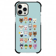 Animal Crossing Phone Case For iPhone Samsung Galaxy Pixel OnePlus Vivo Xiaomi Asus Sony Motorola Nokia - Animal Crossing Fictional Characters On Cyan Background