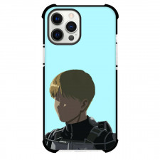 Attack On Titan Armin Phone Case For iPhone Samsung Galaxy Pixel OnePlus Vivo Xiaomi Asus Sony Motorola Nokia - Armin Portrait Minimalist Art On Blue Background