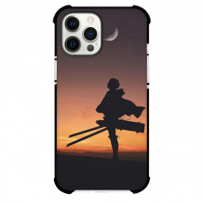 Attack On Titan Eren Phone Case For iPhone Samsung Galaxy Pixel OnePlus Vivo Xiaomi Asus Sony Motorola Nokia - Eren Standing Silhouette On Sunset Background