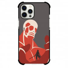 Attack On Titan Phone Case For iPhone Samsung Galaxy Pixel OnePlus Vivo Xiaomi Asus Sony Motorola Nokia - Eren Colossal Titan Attack Mode Minimalist On Grey Background