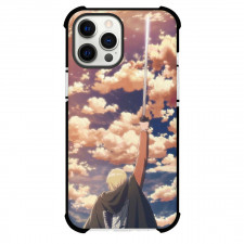 Attack On Titan Erwin Phone Case For iPhone Samsung Galaxy Pixel OnePlus Vivo Xiaomi Asus Sony Motorola Nokia - Erwin Backside On Sky Background
