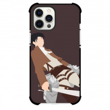 Attack On Titan Levi Phone Case For iPhone Samsung Galaxy Pixel OnePlus Vivo Xiaomi Asus Sony Motorola Nokia - Levi Minimalist On Brown Background