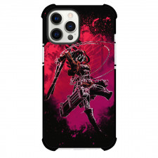 Attack On Titan Mikasa Phone Case For iPhone Samsung Galaxy Pixel OnePlus Vivo Xiaomi Asus Sony Motorola Nokia - Mikasa Attack Mode Minimalist Art On Watercolor Background