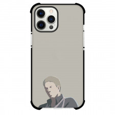 Attack On Titan Reiner Phone Case For iPhone Samsung Galaxy Pixel OnePlus Vivo Xiaomi Asus Sony Motorola Nokia - Reiner Portrait Minimalist Art On Grey Background