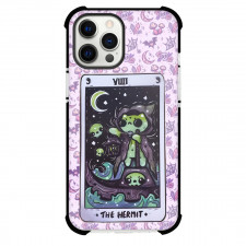Dark Cat Tarot The Hermit Phone Case For iPhone Samsung Galaxy Pixel OnePlus Vivo Xiaomi Asus Sony Motorola Nokia - The Hermit Tarot On Occult Pattern Background