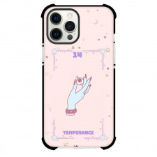 Pink Card Tarot Temperance Phone Case For iPhone Samsung Galaxy Pixel OnePlus Vivo Xiaomi Asus Sony Motorola Nokia - Temperance Tarot On Pink Background