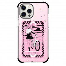 The Lovely Omens Tarot The Chariot Phone Case For iPhone Samsung Galaxy Pixel OnePlus Vivo Xiaomi Asus Sony Motorola Nokia - The Chariot Tarot On Starry Pink Background