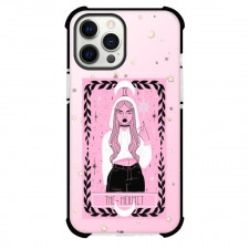 The Lovely Omens Tarot The Hermit Phone Case For iPhone Samsung Galaxy Pixel OnePlus Vivo Xiaomi Asus Sony Motorola Nokia - The Hermit Tarot On Starry Pink Background