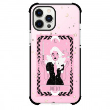 The Lovely Omens Tarot Justice Phone Case For iPhone Samsung Galaxy Pixel OnePlus Vivo Xiaomi Asus Sony Motorola Nokia - Justice Tarot On Starry Pink Background
