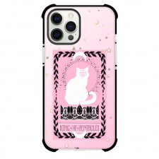 The Lovely Omens Tarot King Of Pentacles Phone Case For iPhone Samsung Galaxy Pixel OnePlus Vivo Xiaomi Asus Sony Motorola Nokia - King Of Pentacles Tarot On Starry Pink Background