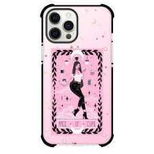 The Lovely Omens Tarot Page Of Cups Phone Case For iPhone Samsung Galaxy Pixel OnePlus Vivo Xiaomi Asus Sony Motorola Nokia - Page Of Cups Tarot On Starry Pink Background