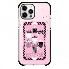 The Lovely Omens Tarot Seven Of Cups Phone Case For iPhone Samsung Galaxy Pixel OnePlus Vivo Xiaomi Asus Sony Motorola Nokia - Seven Of Cups Tarot On Starry Pink Background