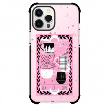 The Lovely Omens Tarot Six Of Cups Phone Case For iPhone Samsung Galaxy Pixel OnePlus Vivo Xiaomi Asus Sony Motorola Nokia - Six Of Cups Tarot On Starry Pink Background