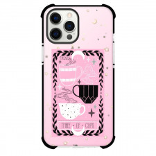 The Lovely Omens Tarot Three Of Cups Phone Case For iPhone Samsung Galaxy Pixel OnePlus Vivo Xiaomi Asus Sony Motorola Nokia - Three Of Cups Tarot On Starry Pink Background