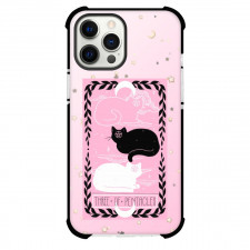 The Lovely Omens Tarot Three of Pentacles Phone Case For iPhone Samsung Galaxy Pixel OnePlus Vivo Xiaomi Asus Sony Motorola Nokia - Three of Pentacles Tarot On Starry Pink Background