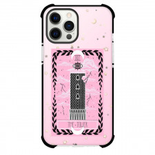 The Lovely Omens Tarot The Tower Phone Case For iPhone Samsung Galaxy Pixel OnePlus Vivo Xiaomi Asus Sony Motorola Nokia - The Tower Tarot On Starry Pink Background