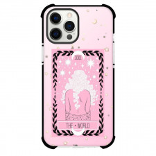 The Lovely Omens Tarot The World Phone Case For iPhone Samsung Galaxy Pixel OnePlus Vivo Xiaomi Asus Sony Motorola Nokia - The World Tarot On Starry Pink Background
