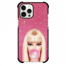 Barbie Phone Case For iPhone Samsung Galaxy Pixel OnePlus Vivo Xiaomi Asus Sony Motorola Nokia - Barbie Bubblegum On Pink Glitter Background