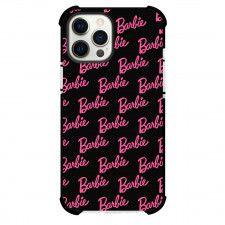 Barbie Phone Case For iPhone Samsung Galaxy Pixel OnePlus Vivo Xiaomi Asus Sony Motorola Nokia - Barbie Logo Pattern Art On Black Background