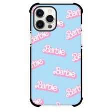 Barbie Phone Case For iPhone Samsung Galaxy Pixel OnePlus Vivo Xiaomi Asus Sony Motorola Nokia - Barbie Logo Pattern Art On Blue Background