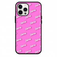 Barbie Phone Case For iPhone Samsung Galaxy Pixel OnePlus Vivo Xiaomi Asus Sony Motorola Nokia - Barbie Logo Pattern Art On Pink Background