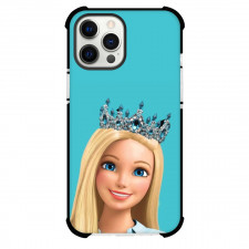 Barbie Phone Case For iPhone Samsung Galaxy Pixel OnePlus Vivo Xiaomi Asus Sony Motorola Nokia - Barbie Girl Wearing Crown On Cyan Background