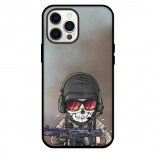 Call Of Duty Ghost Phone Case For iPhone Samsung Galaxy Pixel OnePlus Vivo Xiaomi Asus Sony Motorola Nokia - Ghost Cartoon Art On Gray Background