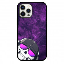 Call Of Duty Ghost Phone Case For iPhone Samsung Galaxy Pixel OnePlus Vivo Xiaomi Asus Sony Motorola Nokia - Ghost Chibi Half Face On Purple Background