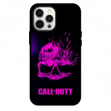 Call Of Duty Ghost Phone Case For iPhone Samsung Galaxy Pixel OnePlus Vivo Xiaomi Asus Sony Motorola Nokia - Ghost Pink Logo On Black Background