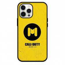 Call Of Duty Phone Case For iPhone Samsung Galaxy Pixel OnePlus Vivo Xiaomi Asus Sony Motorola Nokia - Call Of Duty Logo On Yellow Background