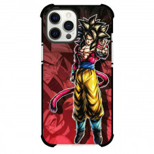 Dragon Ball Goku Phone Case For iPhone Samsung Galaxy Pixel OnePlus Vivo Xiaomi Asus Sony Motorola Nokia - Super Saiyan 4 Goku Standing On Comic Background
