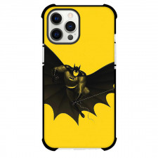 DC Comics Batman Phone Case For iPhone Samsung Galaxy Pixel OnePlus Vivo Xiaomi Asus Sony Motorola Nokia - Batman Swinging On Yellow Background