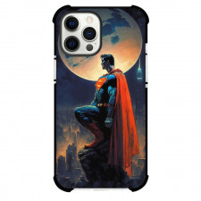 DC Comics Superman Phone Case For iPhone Samsung Galaxy Pixel OnePlus Vivo Xiaomi Asus Sony Motorola Nokia - Superman Standing Over Gotham Comic Art