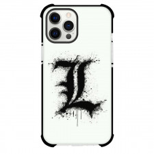 Death Note L Phone Case For iPhone Samsung Galaxy Pixel OnePlus Vivo Xiaomi Asus Sony Motorola Nokia - L Logo Watercolor On White Background