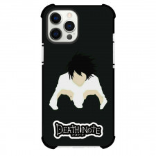 Death Note L Phone Case For iPhone Samsung Galaxy Pixel OnePlus Vivo Xiaomi Asus Sony Motorola Nokia - L Sitting Minimalist On Black Background