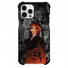 Death Note Light Yagami Phone Case For iPhone Samsung Galaxy Pixel OnePlus Vivo Xiaomi Asus Sony Motorola Nokia - Light Yagami Laughing On Comic Background